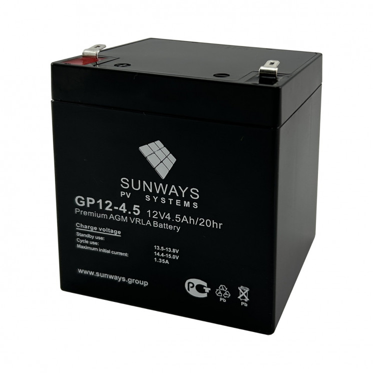 Аккумуляторная батарея SUNWAYS GP 12-4.5 купить в Благовещенске